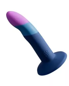 ROMP - PICCOLO SILIKONDILDO MIT DREIFARBIGEM SAUGAUFFANG 14 CM