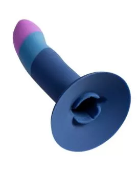 ROMP - PICCOLO SILIKONDILDO MIT DREIFARBIGEM SAUGAUFFANG 14 CM