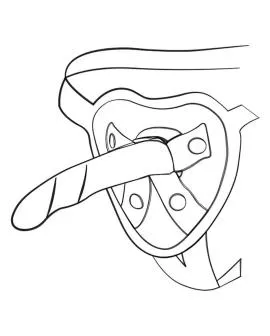 ROMP - PICCOLO SILIKONDILDO MIT DREIFARBIGEM SAUGAUFFANG 14 CM