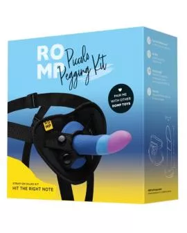 ROMP - PICCOLO SILIKONDILDO MIT DREIFARBIGEM SAUGAUFFANG 14 CM