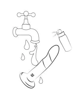 ROMP - DIZI Silikon-Dildo mit Saugnapf, dreifarbig, 18 cm