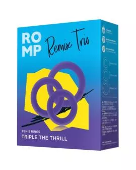 ROMP - REMIX TRIO SET MIT 3 LILA SILIKON-PENISRINGEN