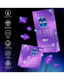 SKINS - LATEXFREIE KONDOME XL, 4ER-PACKUNG