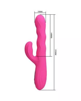 PRETTY LOVE - WINTERS MULTIFUNKTIONS-HASENVIBRATOR MIT LED-ANZEIGE, PINK