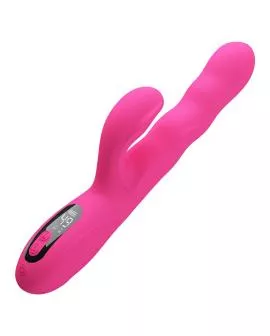PRETTY LOVE - WINTERS MULTIFUNKTIONS-HASENVIBRATOR MIT LED-ANZEIGE, PINK