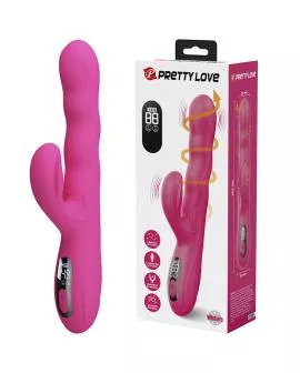PRETTY LOVE - WINTERS MULTIFUNKTIONS-HASENVIBRATOR MIT LED-ANZEIGE, PINK