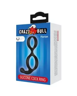 CRAZY BULL - FLORIANISCHER DOPPEL-HORN- UND HODENRING SCHWARZ