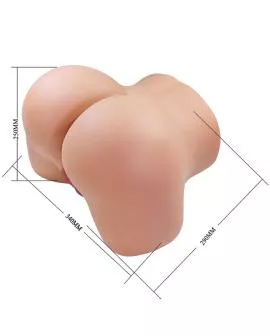 CRAZY BULL - JULIA XXL DOPPELTER VAGINAL- UND ANALVIBRATIONSMASTURBATOR FLESH