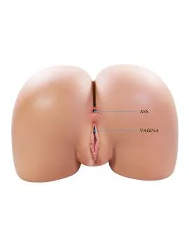 CRAZY BULL - JULIA XXL DOPPELTER VAGINAL- UND ANALVIBRATIONSMASTURBATOR FLESH