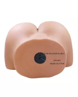 CRAZY BULL - JULIA XXL DOPPELTER VAGINAL- UND ANALVIBRATIONSMASTURBATOR FLESH