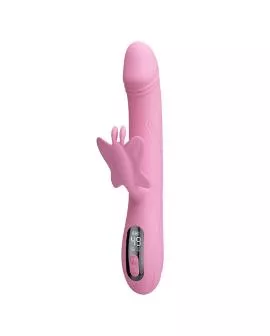 PRETTY LOVE - BELLA RABBIT VIBRATOR MIT SCHMETTERLINGS-STIMULATION UND LED PINK