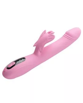 PRETTY LOVE - BELLA RABBIT VIBRATOR MIT SCHMETTERLINGS-STIMULATION UND LED PINK