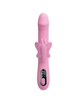 PRETTY LOVE - BELLA RABBIT VIBRATOR MIT SCHMETTERLINGS-STIMULATION UND LED PINK