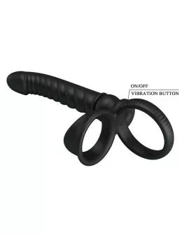 PRETTY LOVE - MERRITT ANALVIBRATOR MIT RING UND VIBRATIONSFUNKTION, SCHWARZ