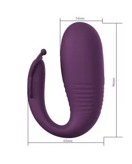PRETTY LOVE - KLAY STOSS-EI-VIBRATOR, APP-STEUERUNG, LILA