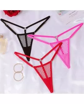 CHILIROSE - CR 4856 ROTER FISHNET MICRO TANGA