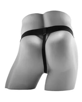 FETISH FANTASY SERIES - REALISTISCHER, VIBRIERENDER HOHL-STRAP-ON MIT HODEN, 17,8 CM