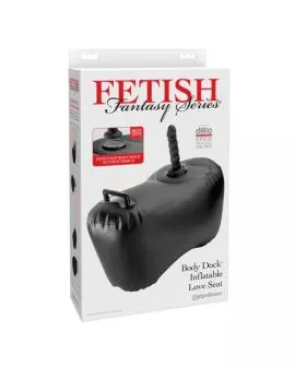 FETISH FANTASY SERIES - AUFBLASBARER LIEBESSITZ BODY DOCK MIT DILDO 69,2 CM SCHWARZ