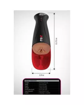 PDX ELITE - FAP-O-MATIC PRO XL AUTOMATISCHER VIBRATIONS-STROKER BRAUN 34,9 CM