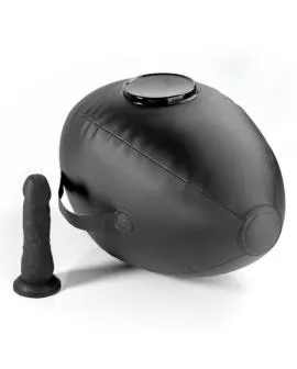 FETISH FANTASY SERIES - AUFBLASBARER LIEBESBALL MIT DILDO, SCHWARZ, 41,9 CM