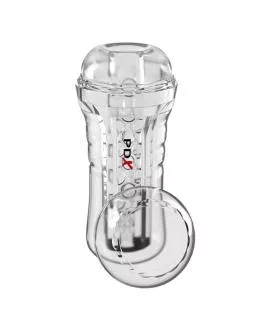 PDX ELITE – VIEWTUBE PLUS TRANSPARENTER STROKER MIT DURCHSICHT UND EZ-GRIP, 21 CM
