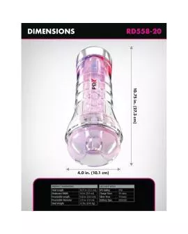 PDX ELITE - VIEWTUBE XXL LED TRANSPARENT STROKER 27,3 CM