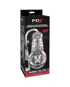 PDX ELITE - VIEWTUBE VAC XXL TRANSPARENTER STROKER MIT SAUGPUMPE 27,3 CM