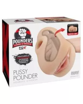 PDX PLUS – REALISTISCHER VAGINA-PUSSY-POOUNDER-SQUEEZE-STROKER 18 CM
