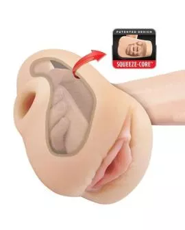 PDX PLUS – REALISTISCHER VAGINA-PUSSY-POOUNDER-SQUEEZE-STROKER 18 CM