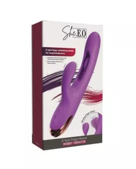 SHE.E.O - HASEN-G-PUNKT-VIBRATOR MIT DIGITALER BEWEGUNG, LILA