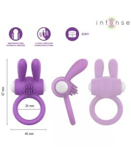 INTENSE - HOPPS VIBRIERENDER PENISRING MIT KLITORISSTIMULATION, LILA