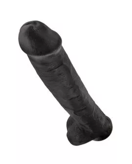 KING COCK - REALISTISCHER DILDO MIT HODEN 38 CM SCHWARZ