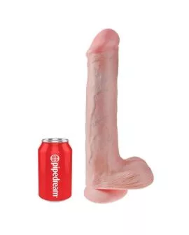 KING COCK - REALISTISCHER DILDO MIT HODEN UND SAUGKÖRPER 38 CM FLEISCH