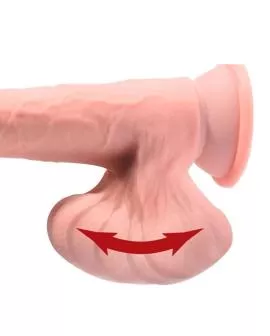 KING COCK PLUS - REALISTISCHER DILDO MIT DREIFACHDICHTE UND SCHWINGENDEN HODEN, 23 CM, FLEISCH