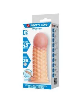 PRETTY LOVE - WOLFRAM PENISVERLÄNGERUNGSHÜLLE 11,5 CM Ø 3,8 CM NATÜRLICH