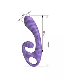 PRETTY LOVE - SUMMER DOPPEL-VIBRATOR MIT GRIFF 19 CM Ø 3,5 CM LILA