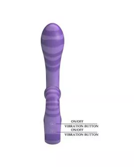 PRETTY LOVE - SUMMER DOPPEL-VIBRATOR MIT GRIFF 19 CM Ø 3,5 CM LILA