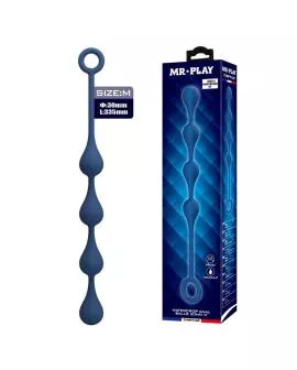 MR PLAY – BLAUE SILIKON-ANALPOLSTER, GRÖSSE M, 33 CM