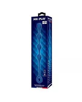MR PLAY – BLAUE SILIKON-ANALPOLSTER, GRÖSSE M, 33 CM