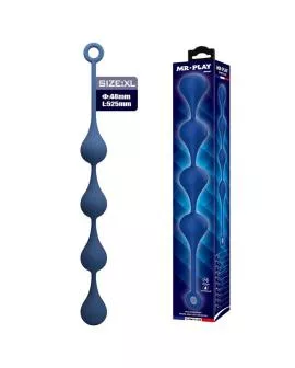MR PLAY – BLAUE SILIKON-ANALPOLSTER, GRÖSSE XL, 52,5 CM