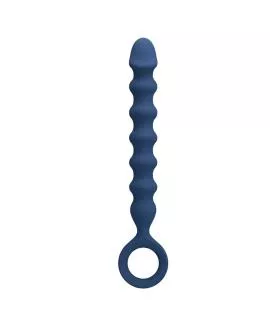 MR PLAY – BLAUE SILIKON-ANALPERLEN &AMP; ANALPLUG – Ø – 3,4 CM – 28,5 CM