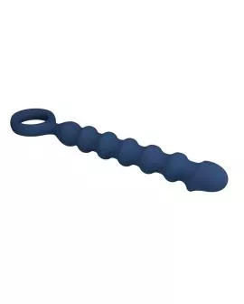 MR PLAY – BLAUE SILIKON-ANALPERLEN &AMP; ANALPLUG – Ø – 3,4 CM – 28,5 CM