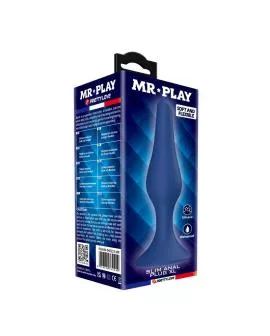 MR PLAY - KONISCHER SILIKON-ANALPLUG, BLAU, XL