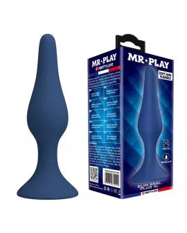 MR PLAY - KONISCHER SILIKON-ANALPLUG, BLAU, XL