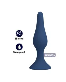 MR PLAY - KONISCHER SILIKON-ANALPLUG, BLAU, XL