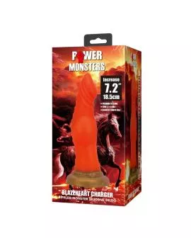POWER MONSTERS - BLAZEHEART CHARGER FANTASY SILIKONDILDO 18,5 CM Ø 4,5 CM