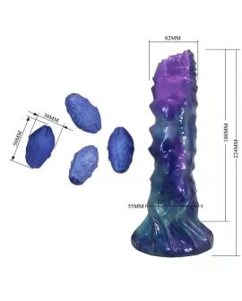 POWER MONSTERS - DUSKWALKER SENTINEL DREIFARBIGER AUFBLASBARER FANTASY-SILIKONDILDO 23 CM Ø 5 CM