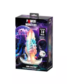 POWER MONSTERS – EBON LEVIATHAN DREIFARBIGER AUFBLASBARER FANTASIE-ANALPLUG 18 CM