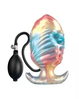 POWER MONSTERS – EBON LEVIATHAN DREIFARBIGER AUFBLASBARER FANTASIE-ANALPLUG 18 CM