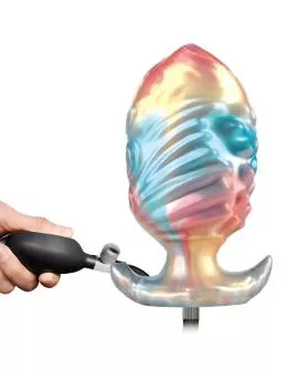 POWER MONSTERS – EBON LEVIATHAN DREIFARBIGER AUFBLASBARER FANTASIE-ANALPLUG 18 CM